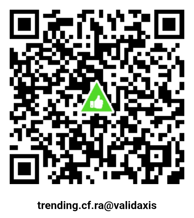 UPI QR image labelled trending.cf.ra@validaxis